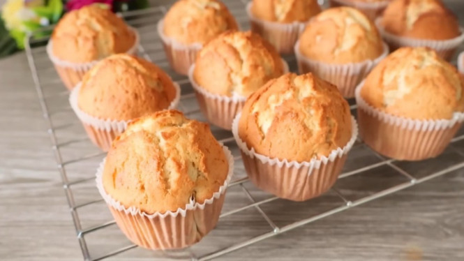 Camilan muffin vanila lembut