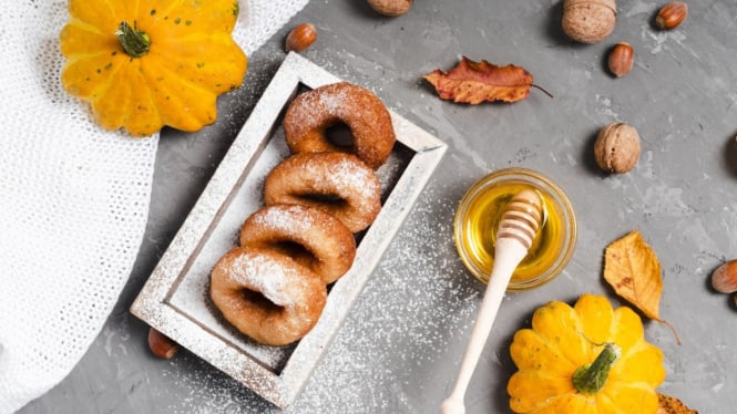Varian donat yang terbuat dari labu kuning