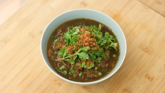 Daging iris empuk, bumbu kecap jahe meresap