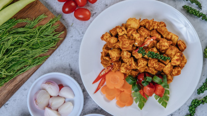 Ilustrasi menu telur asin