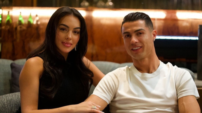 Cristiano Ronaldo bersama pasangannya Georgina Rodriguez