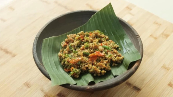 Sambal tempe goang bikin nambah nasi