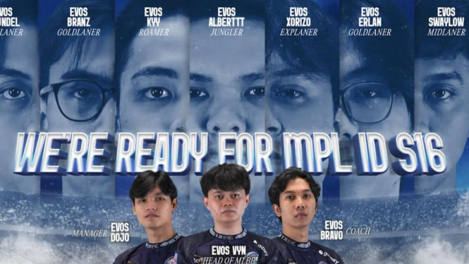 Roster EVOS untuk MPL Indonesia Season 16