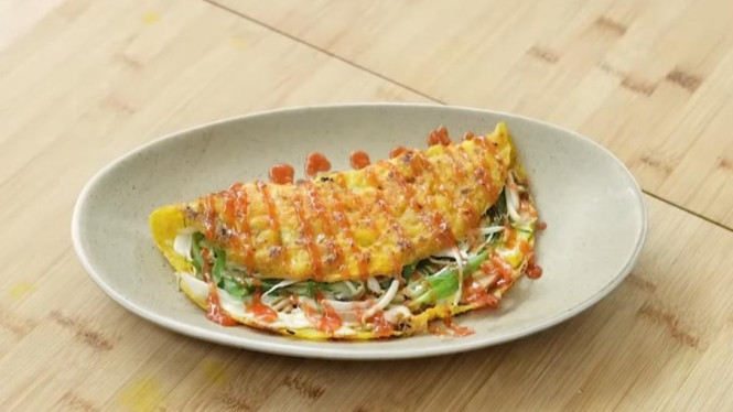 Omelette cantik dengan rasa mantap