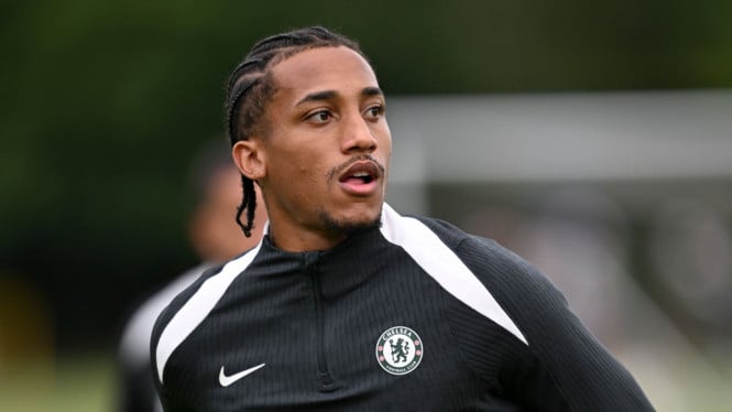 Joao Pedro, striker anyar Chelsea dalam sesi latihan
