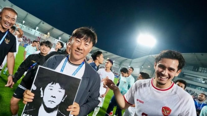 Shin Tae-yong saat menjadi pelatih Timnas U-23 Indonesia