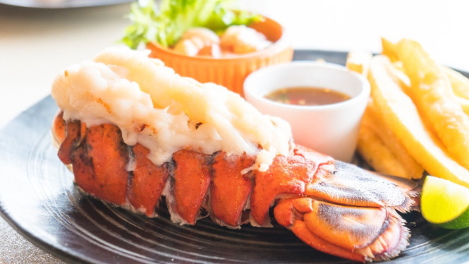 Ilustrasi menu olahan lobster