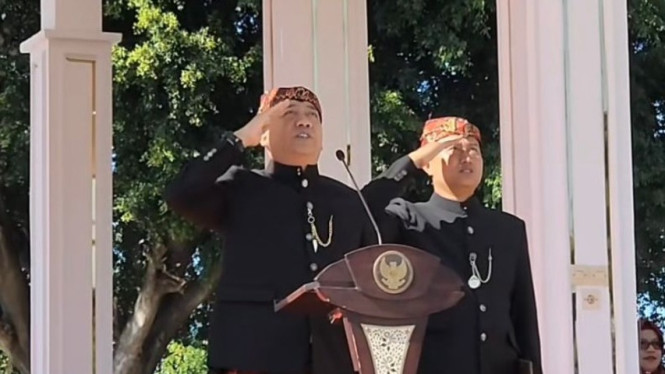Bupati Situbondo saat Upacara Peringatan Harjakasi