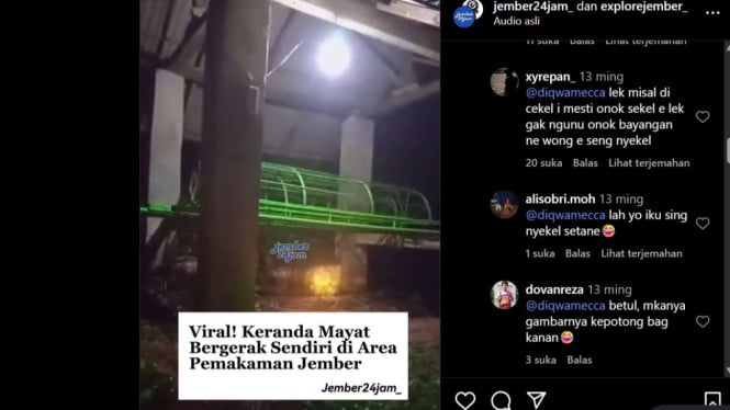 Viral! Keranda Mayat Bergerak Sendiri di Jember