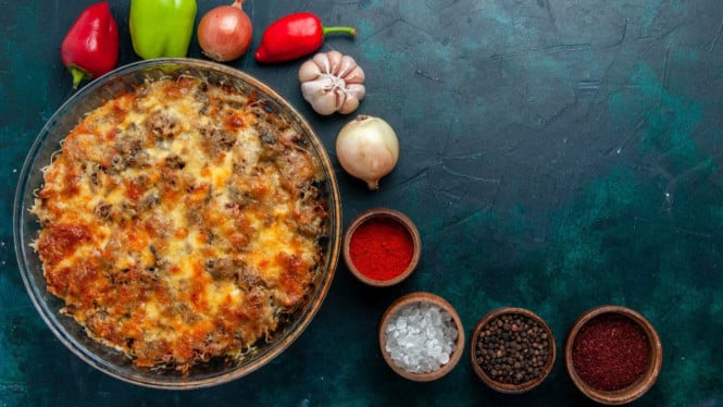 Casserole daging sapi nasi gurih