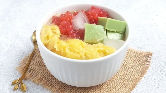 Resep es goyobod segar tradisional khas Bandung yang kenyal