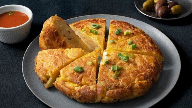 Telur dadar seperti di warung padang