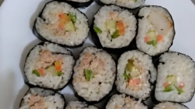 Kimbap Tuna Mayo Korea Praktis Enaknya Bikin Happy