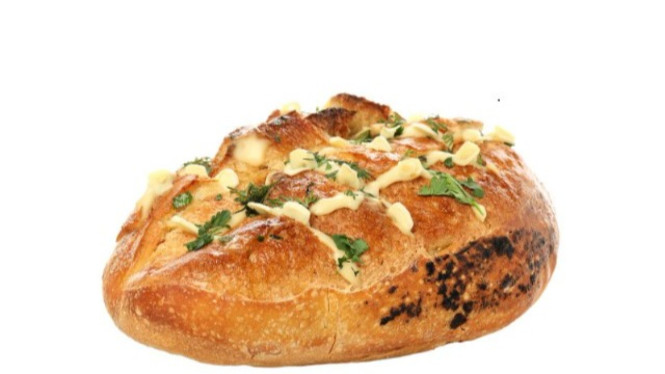 Garlic bread lembut taburan parsley.