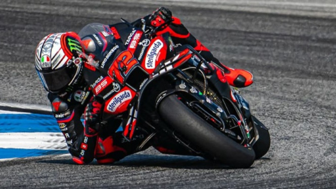 Motor Aprilia saat mengikuti MotoGP