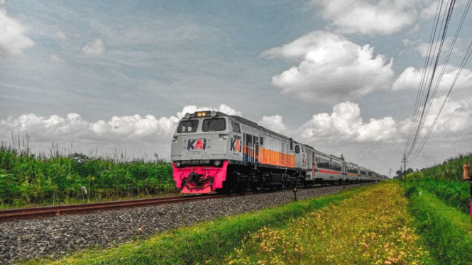 Kereta api di jalur Daop 9 Jember