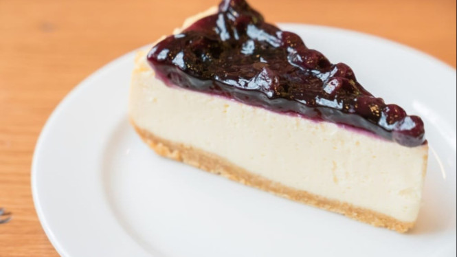 Kue lezat blueberry cheesecake