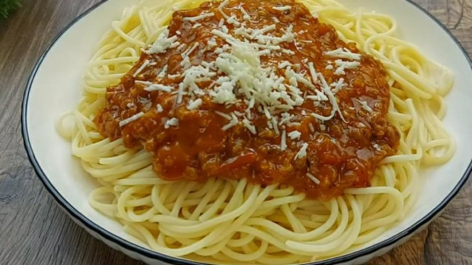 Spaghetti bolognese foto dari resep abi