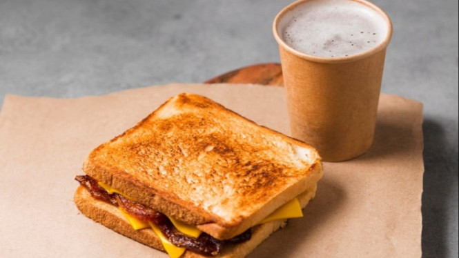 Menu sarapan pagi lezat cheese toast