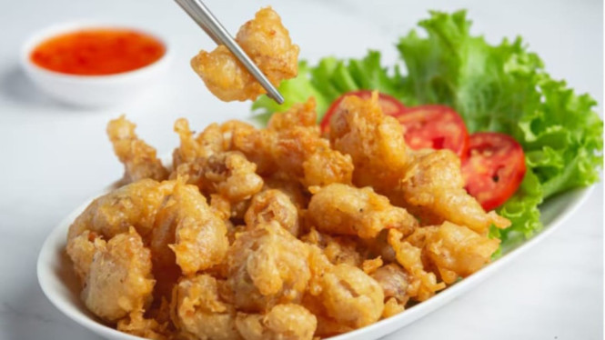 Sajian ayam karaage yang gurih