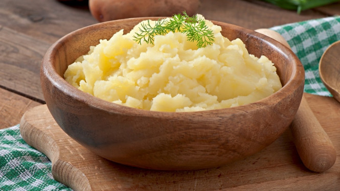 Mashed potato creamy garlic yang lembut dan cita rasa gurih