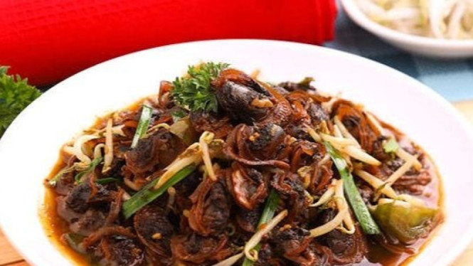 Penampakan tumis kerang hijau yang dimasak pedas