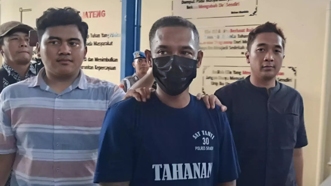 Tersangka DSW di Mapolres Sragen