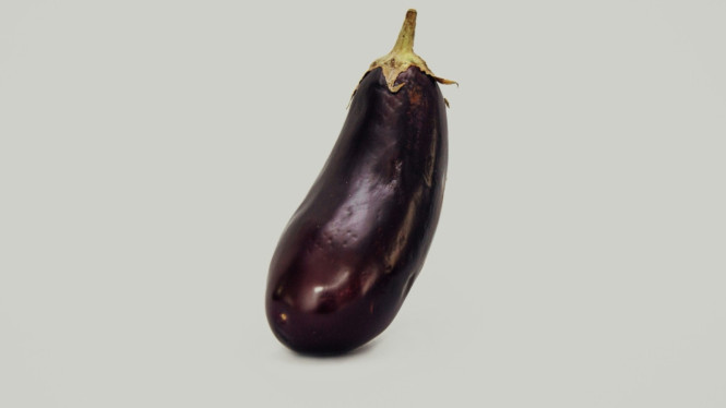 Terong ungu yang siap dimasak untuk keluarga