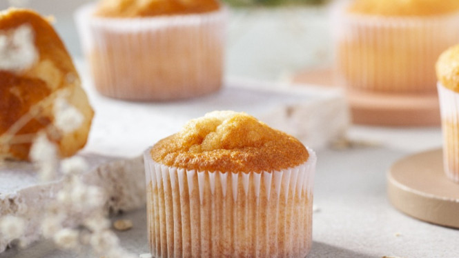 Kue Muffin Labu Siap Disajikan Untuk Keluarga
