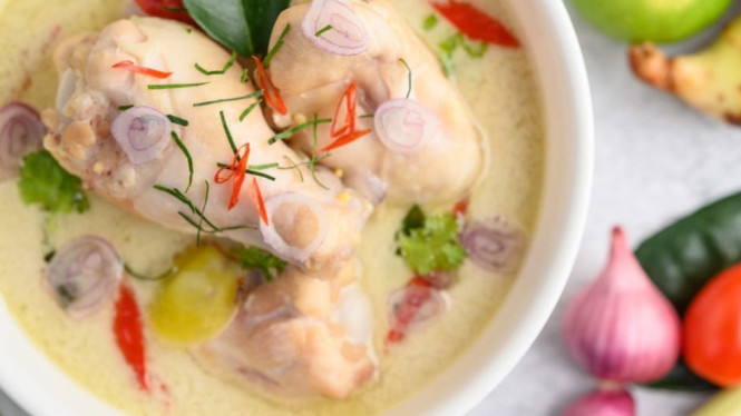Hidangan lezat opor ayam