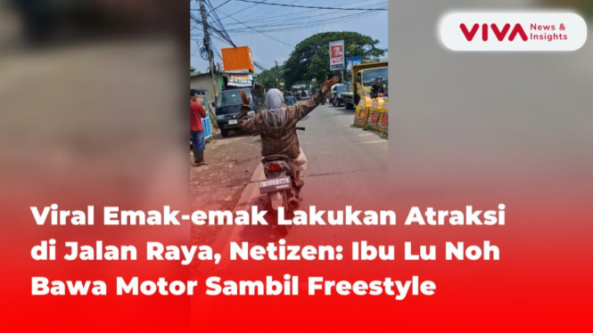 Viral Emak-emak Lepas Tangan di Jalan