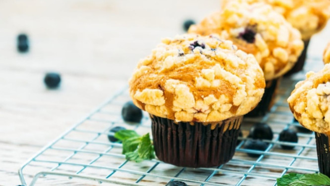 Blueberry muffin camilan lezat