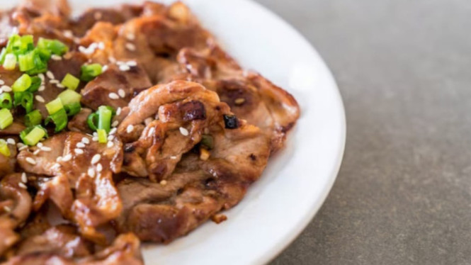Hidangan lezat beef teriyaki