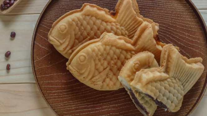 Kue ikan ingeoppang khas Korea isi azuki bean