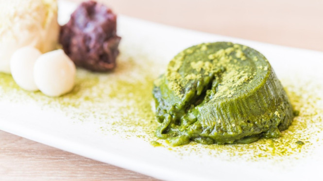 Pudding lumut pandan yang manis dan menyegarkan