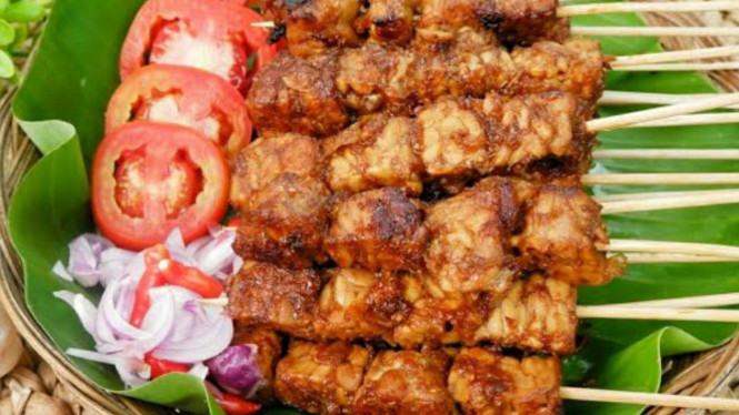 sate tempe foto dari study cooking