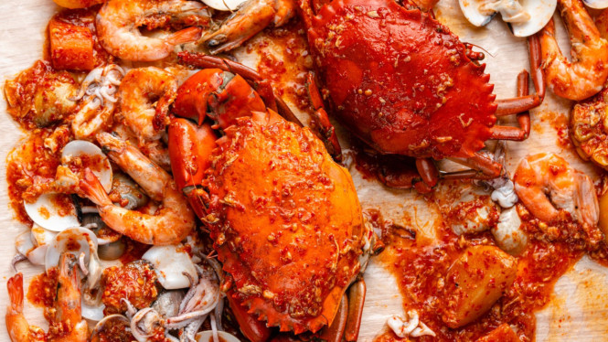 Seafood saus padang pedas menggugah selera