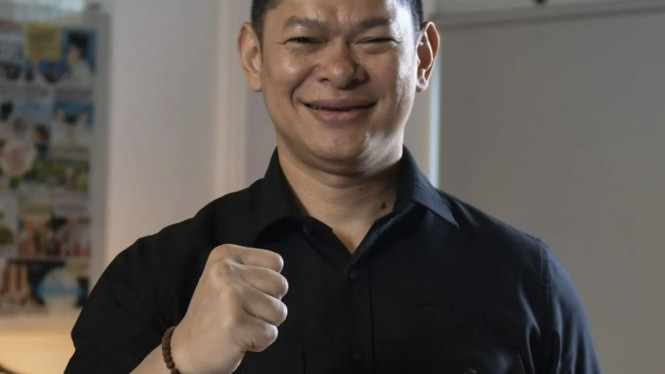 Ketua NOC Indonesia Raja Sapta Oktohari usai podcast ANTARA