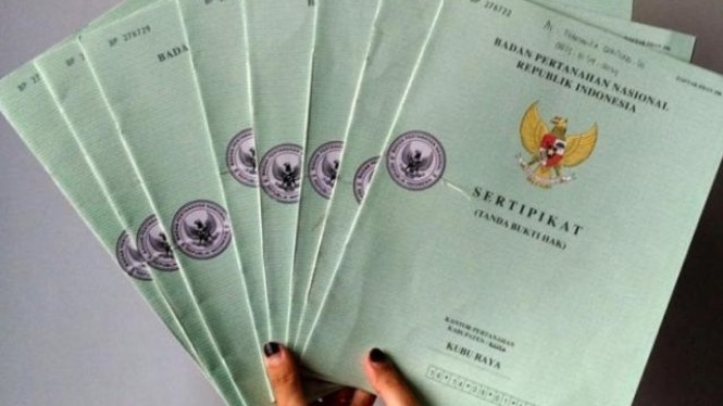 Ilustrasi sertipikat hak milik tanah