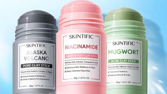 SKINTIFIC Clay Stick Combo (Mugwort, Alaska, Niacinamide)