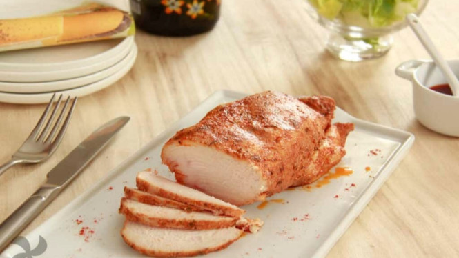 Chicken luncheon rumahan yang kenyal dan gurih