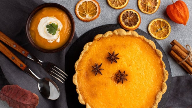 Pumpkin Pie legit dengan kulit renyah