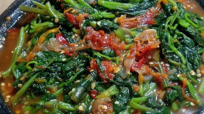 Sambal kangkung masakan rumahan
