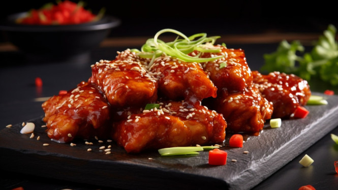 Manis dan gurih honey chicken
