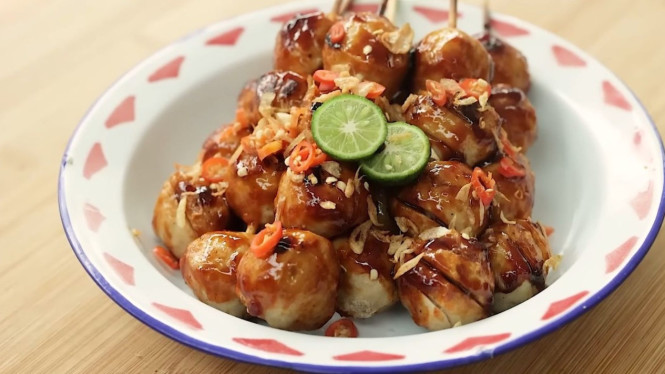 Bakso ayam bakar cocok untuk menu berbuka
