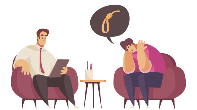 Ilustrasi bunuh diri