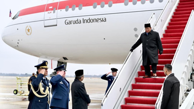 Presiden RI Prabowo Subianto tiba di AS.