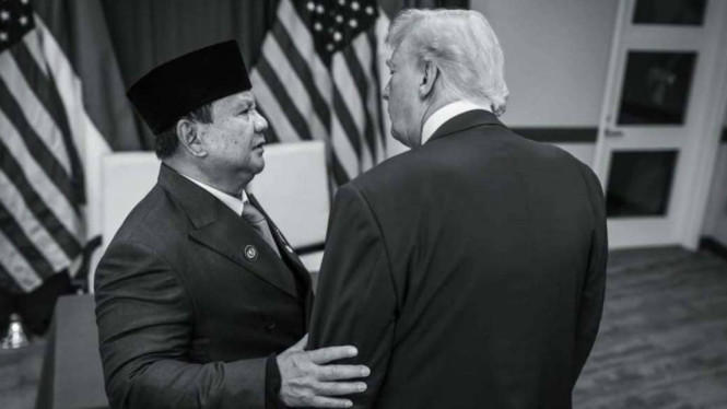 Presiden RI Prabowo Subianto dan Presiden AS Donald Trump.