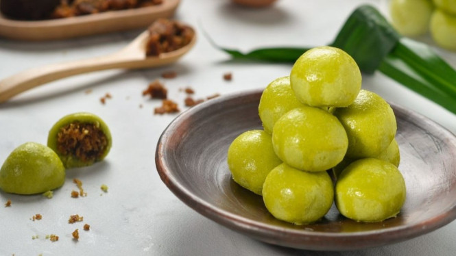 Kue nastar selai nanas pakai bubuk matcha
