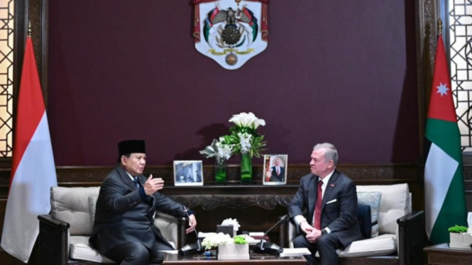 Presiden RI bertemu Raja Yordania, Raja Abdullah II bin Al-Hussein.